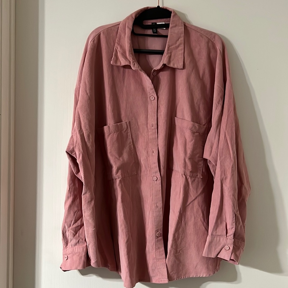 H&M corduroy button down shirt